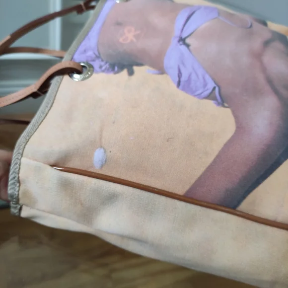 Vintage Anya Hindmarch printed Tote Bag 11x11x3.5" - Picture 9 of 16